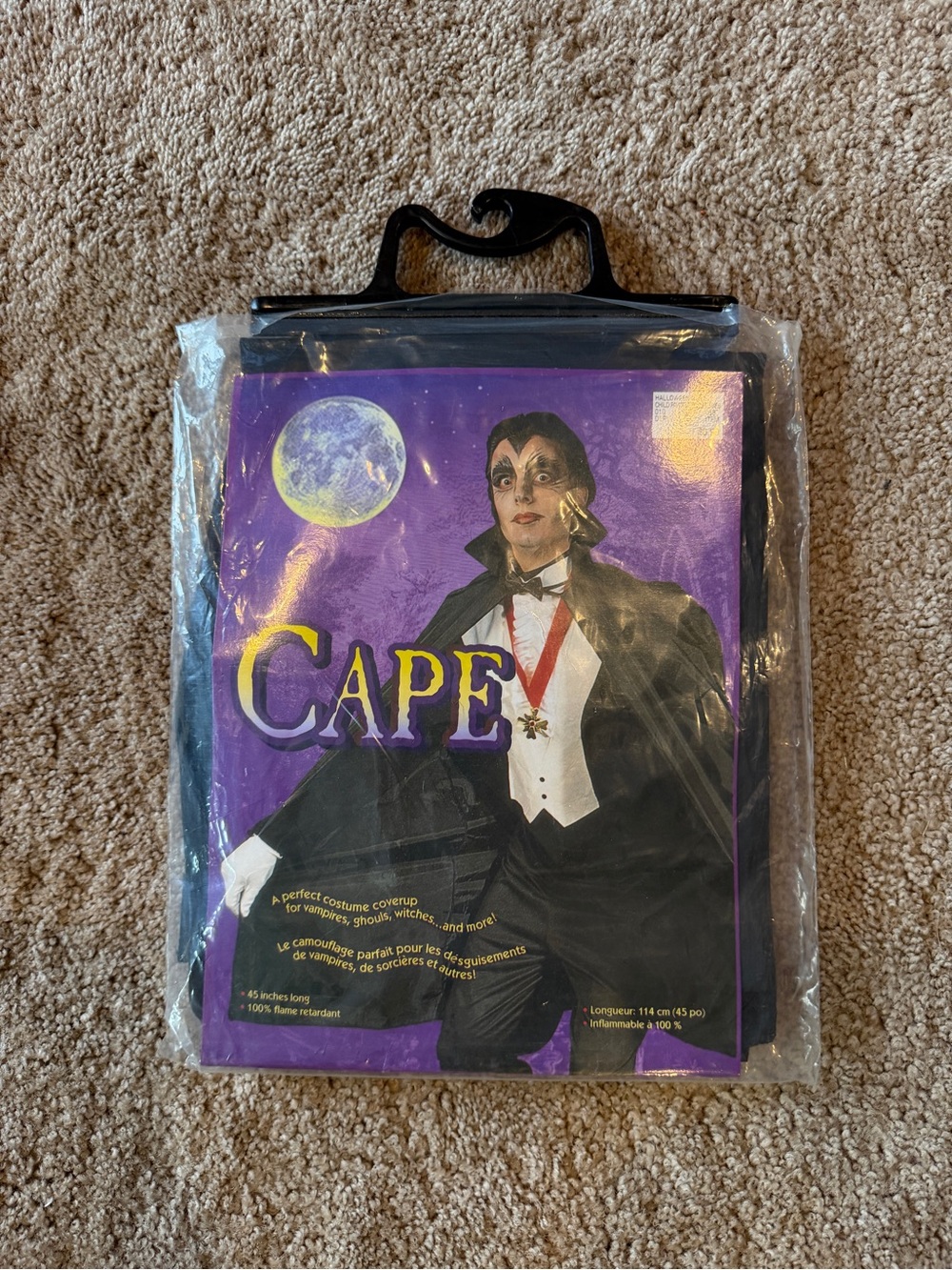 Adults  Black Vampire Cape - Classic Costume